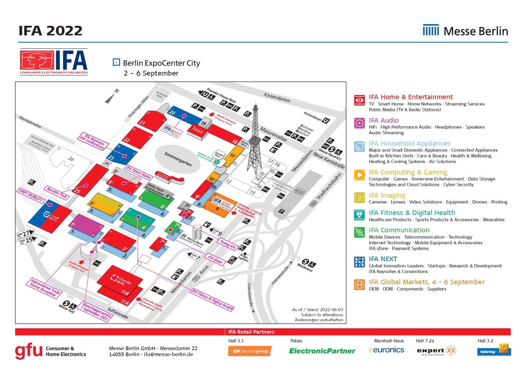 IFA 2022 w Berlinie mapa terenu